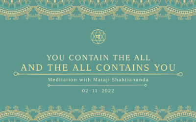 You Contain the All and the All Contains You
