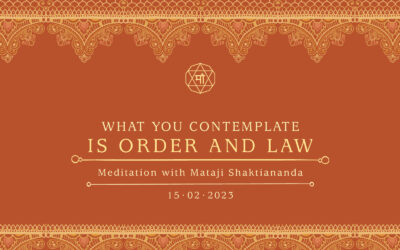 What You Contemplate Is Order and Law