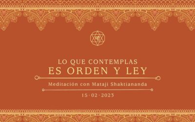 LO QUE CONTEMPLAS ES ORDEN Y LEY