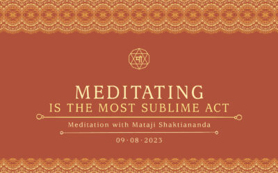 Meditating is the most sublime act