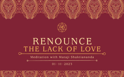 Renounce the Lack of Love