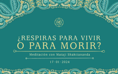 ¿Respiras para vivir o para morir?