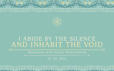 I Abide by the Silence and Inhabit the Void