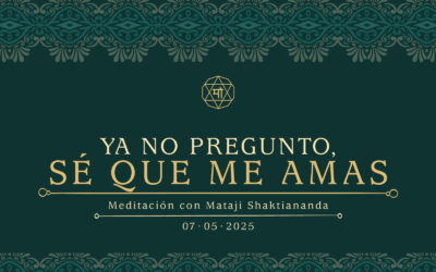 Ya no pregunto, sé que me amas